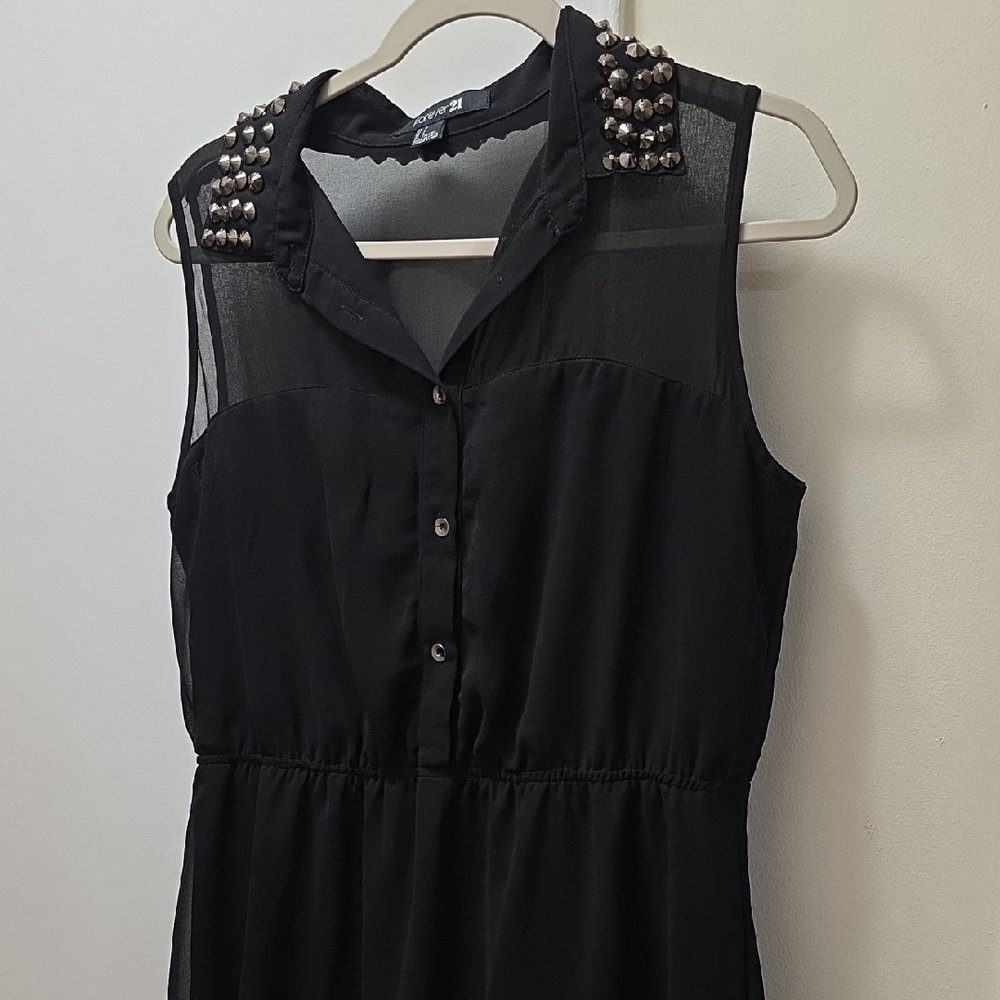 Forever 21 Black Studded Mini Dress